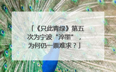 《只此青绿》第五次为宁波“淬墨”，为何仍一票难求？