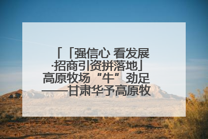 「强信心 看发展·招商引资拼落地」高原牧场“牛”劲足——甘肃华予高原牧场高标准奶牛肉牛养殖项目一线见闻