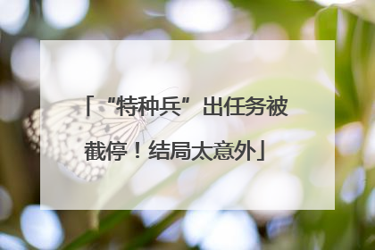 “特种兵”出任务被截停！结局太意外