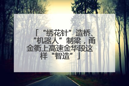 “绣花针”造桥、“机器人”制梁，甬金衢上高速金华段这样“智造”