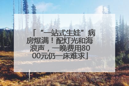 “一站式生娃”病房爆满！配灯光和海浪声，一晚费用8000元仍一床难求