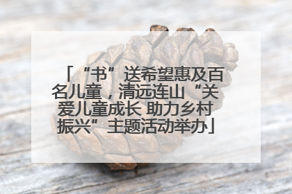 “书”送希望惠及百名儿童，清远连山“关爱儿童成长 助力乡村振兴”主题活动举办
