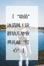“幼苗”沐清风！这群幼儿毕业典礼献“红心”