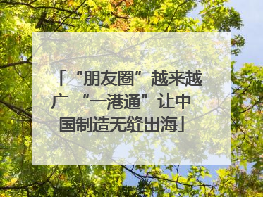 “朋友圈”越来越广 “一港通”让中国制造无缝出海