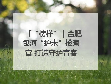 “榜样”｜合肥包河“护未”检察官 打造守护青春成长的永恒灯塔