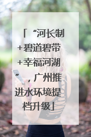 “河长制+碧道碧带+幸福河湖”，广州推进水环境提档升级