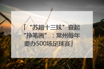 “苏超十三妹”奋起“挣笔画”：常州每年要办500场足球赛
