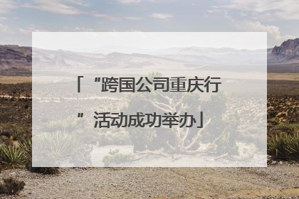 “跨国公司重庆行”活动成功举办
