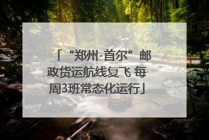 “郑州-首尔”邮政货运航线复飞 每周3班常态化运行