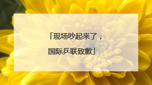 现场吵起来了，国际乒联致歉