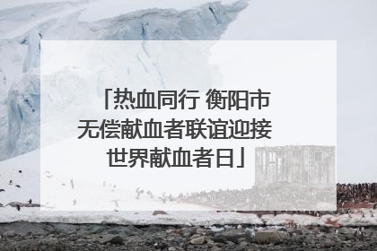 热血同行 衡阳市无偿献血者联谊迎接世界献血者日
