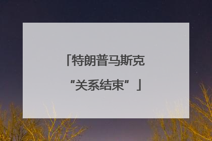 特朗普马斯克“关系结束”
