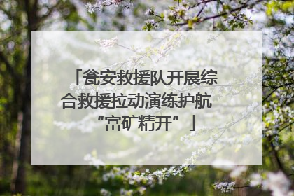 瓮安救援队开展综合救援拉动演练护航“富矿精开”