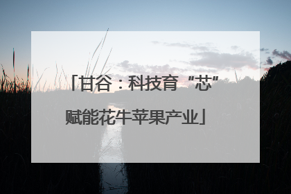 甘谷：科技育“芯”赋能花牛苹果产业