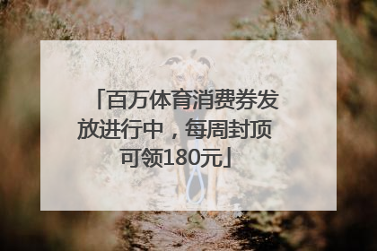 百万体育消费券发放进行中，每周封顶可领180元