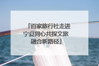 百家旅行社走进宁夏同心共探文旅融合新路径