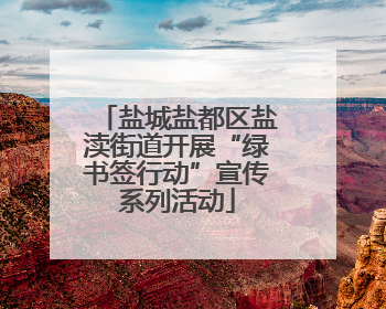 盐城盐都区盐渎街道开展“绿书签行动”宣传系列活动