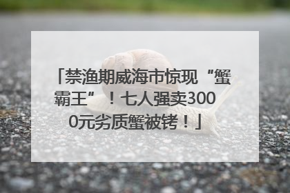 禁渔期威海市惊现“蟹霸王”！七人强卖3000元劣质蟹被铐！