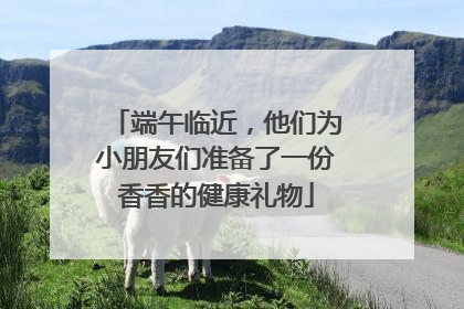 端午临近，他们为小朋友们准备了一份香香的健康礼物