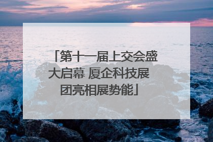 第十一届上交会盛大启幕 厦企科技展团亮相展势能