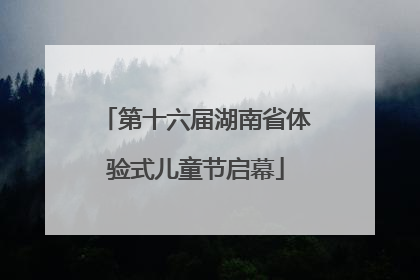 第十六届湖南省体验式儿童节启幕