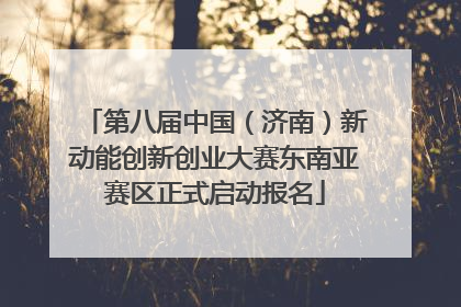 第八届中国（济南）新动能创新创业大赛东南亚赛区正式启动报名