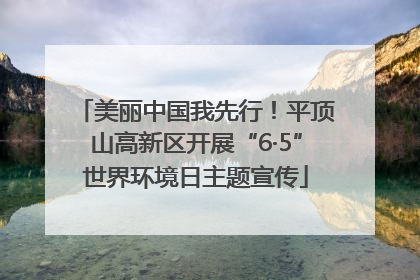 美丽中国我先行！平顶山高新区开展“6·5”世界环境日主题宣传