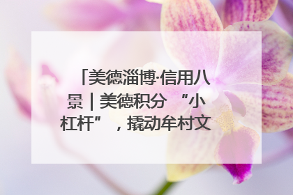 美德淄博·信用八景｜美德积分 “小杠杆”，撬动牟村文明 “大能量”