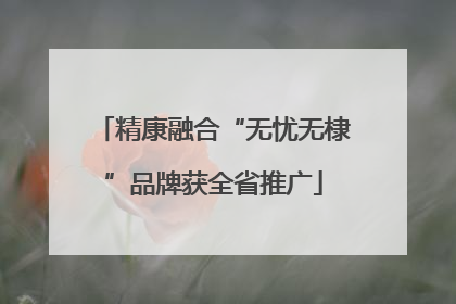 精康融合“无忧无棣”品牌获全省推广