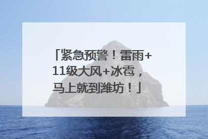 紧急预警！雷雨+11级大风+冰雹，马上就到潍坊！