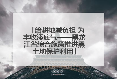 给耕地减负担 为丰收添底气——黑龙江省综合施策推进黑土地保护利用