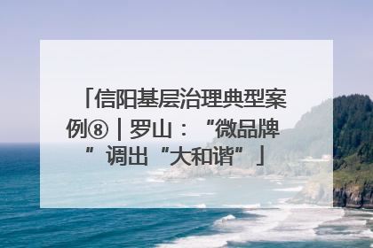 信阳基层治理典型案例⑧｜罗山：“微品牌”调出“大和谐”