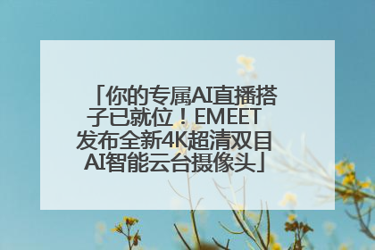 你的专属AI直播搭子已就位！EMEET发布全新4K超清双目AI智能云台摄像头
