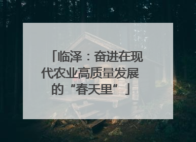 临泽：奋进在现代农业高质量发展的“春天里”