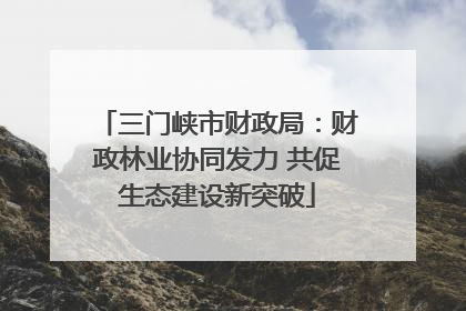 三门峡市财政局：财政林业协同发力 共促生态建设新突破