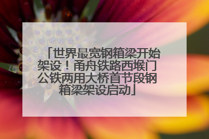 世界最宽钢箱梁开始架设！甬舟铁路西堠门公铁两用大桥首节段钢箱梁架设启动