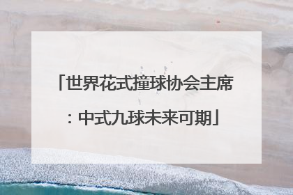 世界花式撞球协会主席：中式九球未来可期