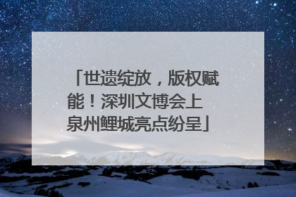 世遗绽放，版权赋能！深圳文博会上 泉州鲤城亮点纷呈