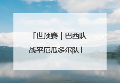 世预赛｜巴西队战平厄瓜多尔队