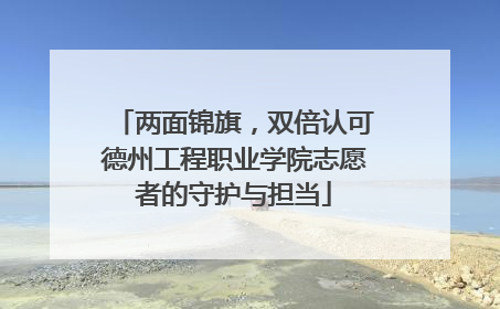两面锦旗，双倍认可德州工程职业学院志愿者的守护与担当