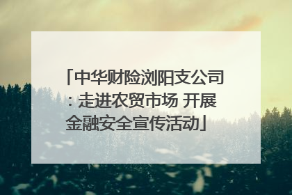 中华财险浏阳支公司：走进农贸市场 开展金融安全宣传活动