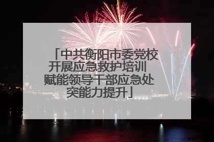 中共衡阳市委党校开展应急救护培训 赋能领导干部应急处突能力提升