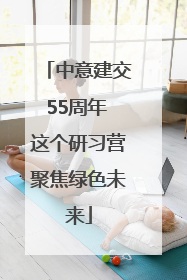 中意建交55周年 这个研习营聚焦绿色未来