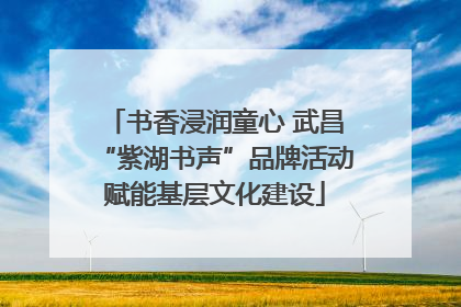书香浸润童心 武昌“紫湖书声”品牌活动赋能基层文化建设