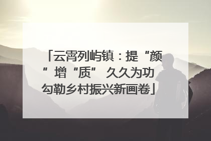 云霄列屿镇：提“颜”增“质” 久久为功勾勒乡村振兴新画卷