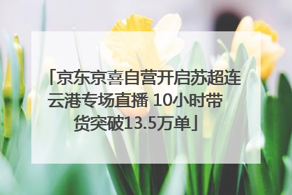 京东京喜自营开启苏超连云港专场直播 10小时带货突破13.5万单