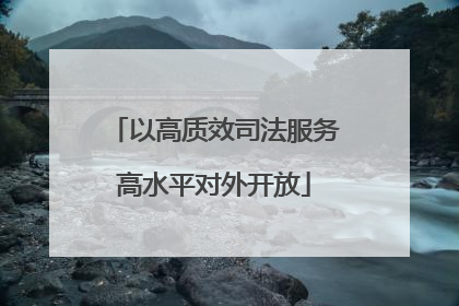 以高质效司法服务高水平对外开放