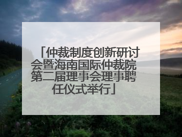 仲裁制度创新研讨会暨海南国际仲裁院第二届理事会理事聘任仪式举行