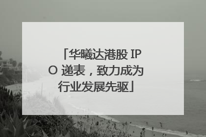 华曦达港股 IPO 递表，致力成为行业发展先驱