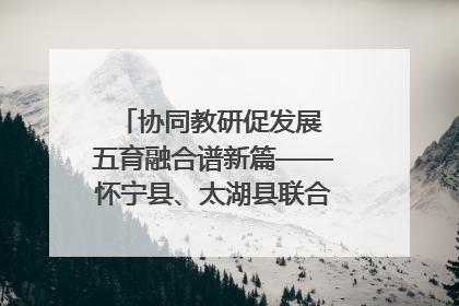 协同教研促发展 五育融合谱新篇——怀宁县、太湖县联合教研活动在月山镇中心学校成功举办